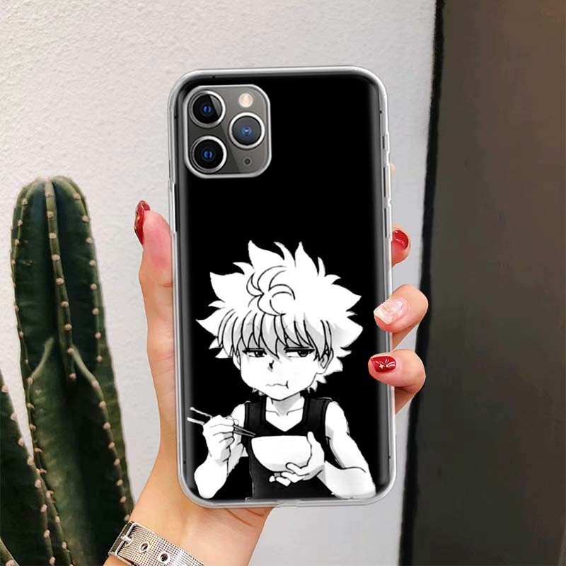 Black White Hunter X For iPhone 17 Air 16 15 14 Plus 13 Mini 12 11 Pro Max Phone Case 16E 7 Print 8 SE Fundas Cover Soft Coque 1