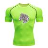 Men's Compression Workout T-Shirt, Stylish Angry Tribal Wolf
