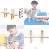 Kindergarten Students Wooden Assembled Cable-stayed Bridge Handmade Kit Cognitive Educational Toy Wholesale