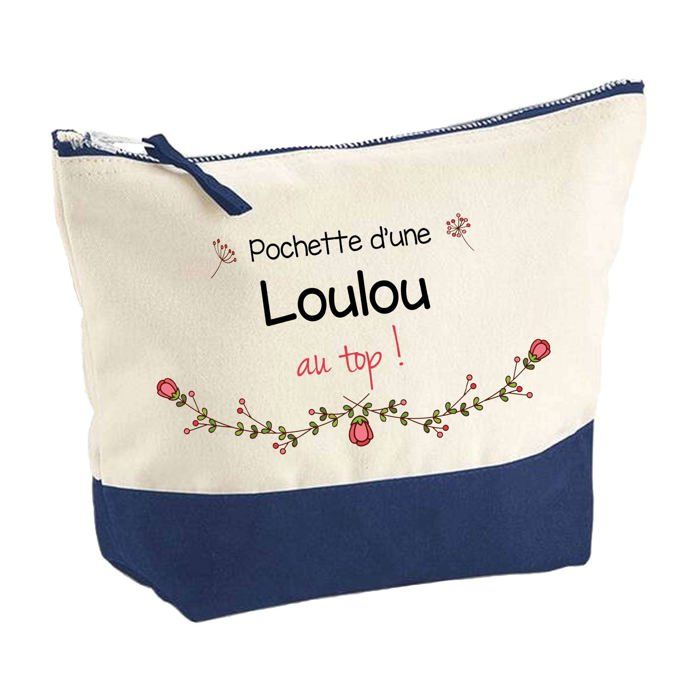 Trousse de maquillage - PLANETEE - Loulou au Top - Grand format - Coton - Impression sublimation HD