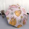 1pc Pumpkin Floral Automatic Open/close Umbrella, 8-Rib Sturdy Structure, Portable Travel Umbrella, Parties, Everyday Use, 11137