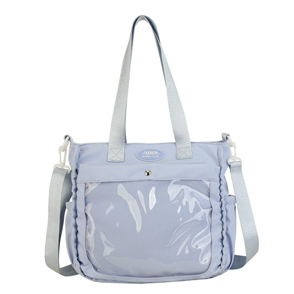 

Nylon Transparent Itabag Idol Merchandise Storage Student Tote Bag Japanese Crossbody Itabag Daily білий