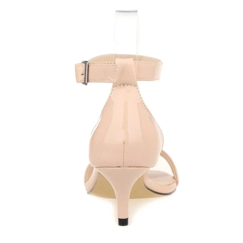 Sandały damskie Lato Seksowne Leopard Duży rozmiar Odkryty palec Pasek na kostkę Wysokie obcasy Damskie sandały z klamrą 5cm Niski obcas Buty na imprezę ślubne