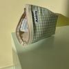 Aeiou Basic Pouch (M Size) Blue Green Ginghamcheck