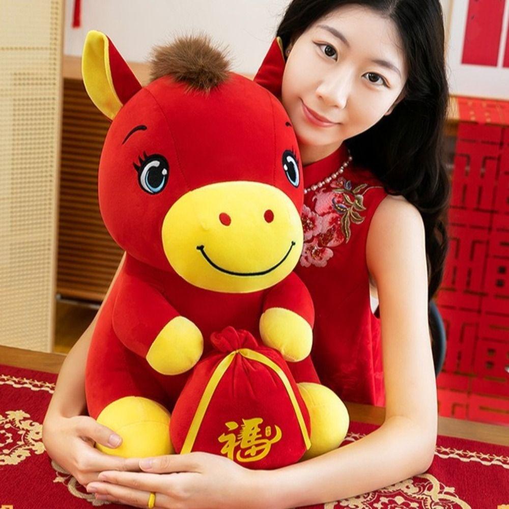 Year of Horse Plush Horse Doll Cute Stuffed Animal Toys Horse Stuffed Animal  Festival Gift
