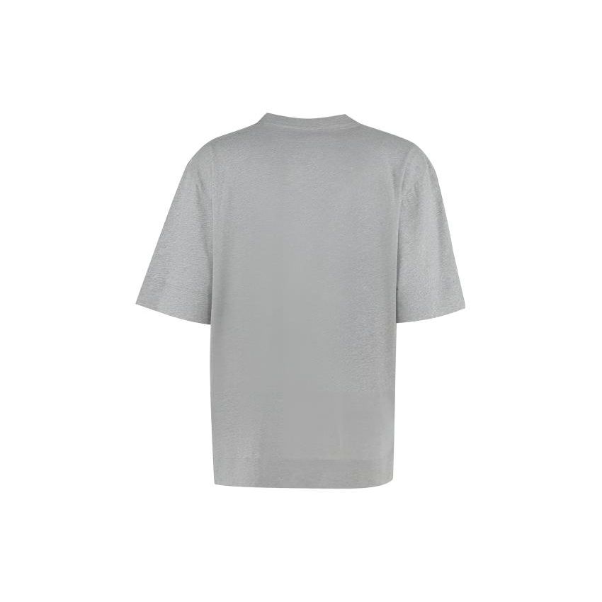 Ganni Ss23 Solid Color Letter Print Regular Sleeve T-Shirt Women tops Gray T3173921