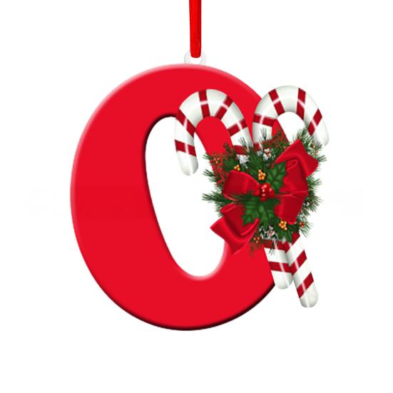 Christmas Acrylic Letter Hanging Decoration Car Rearview Mirror Xmas Tree A to Z Alphabet