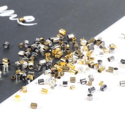 500PCS/Lot 1.5/2.0mm DIY Handmade Bracelet Beads Positioning Beads Straight Tube Round Tube Spacer Beads For DIY Necklace Bracelets Jewelry Accessory