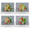 Realistic Silk Petals Artificial Flowers Plastic-wrapped Wire Stems