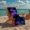 Custom Name Ultra-Soft Beach Towel with Racing Theme,Ideal for Pool - Camping, Diving - Perfect Travel Essential, Vibrant Beach Towel.