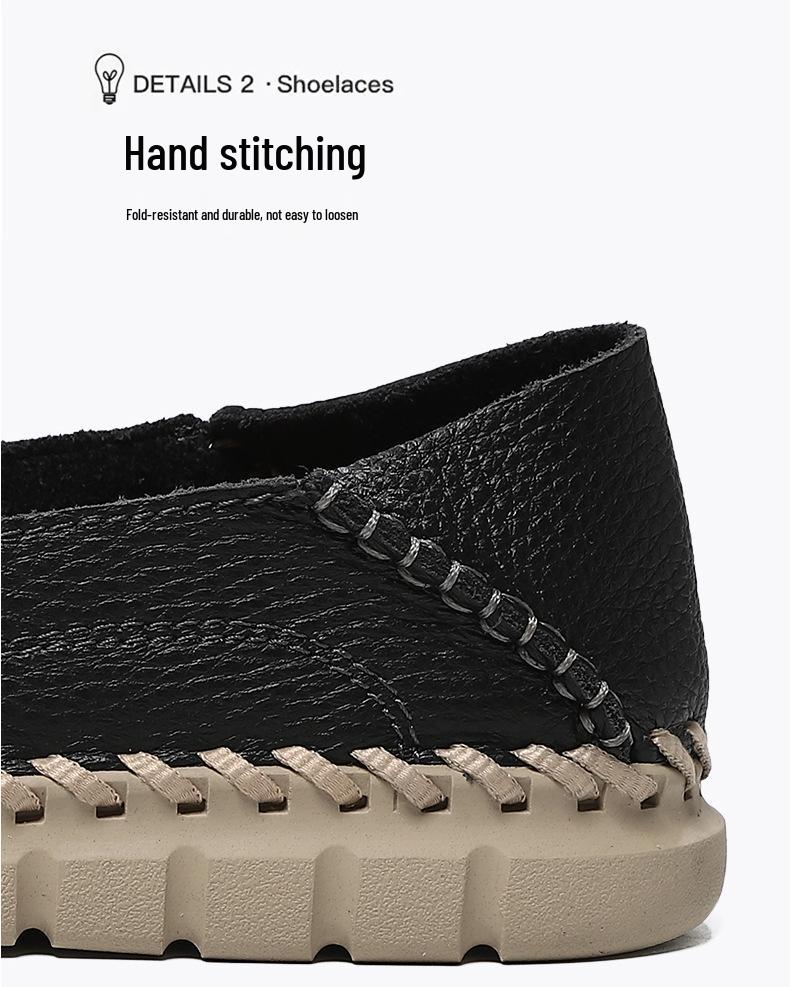 Mocassins d'été pour hommes 2026: Chaussures de conduite souples en cuir de vachette avec semelle souple