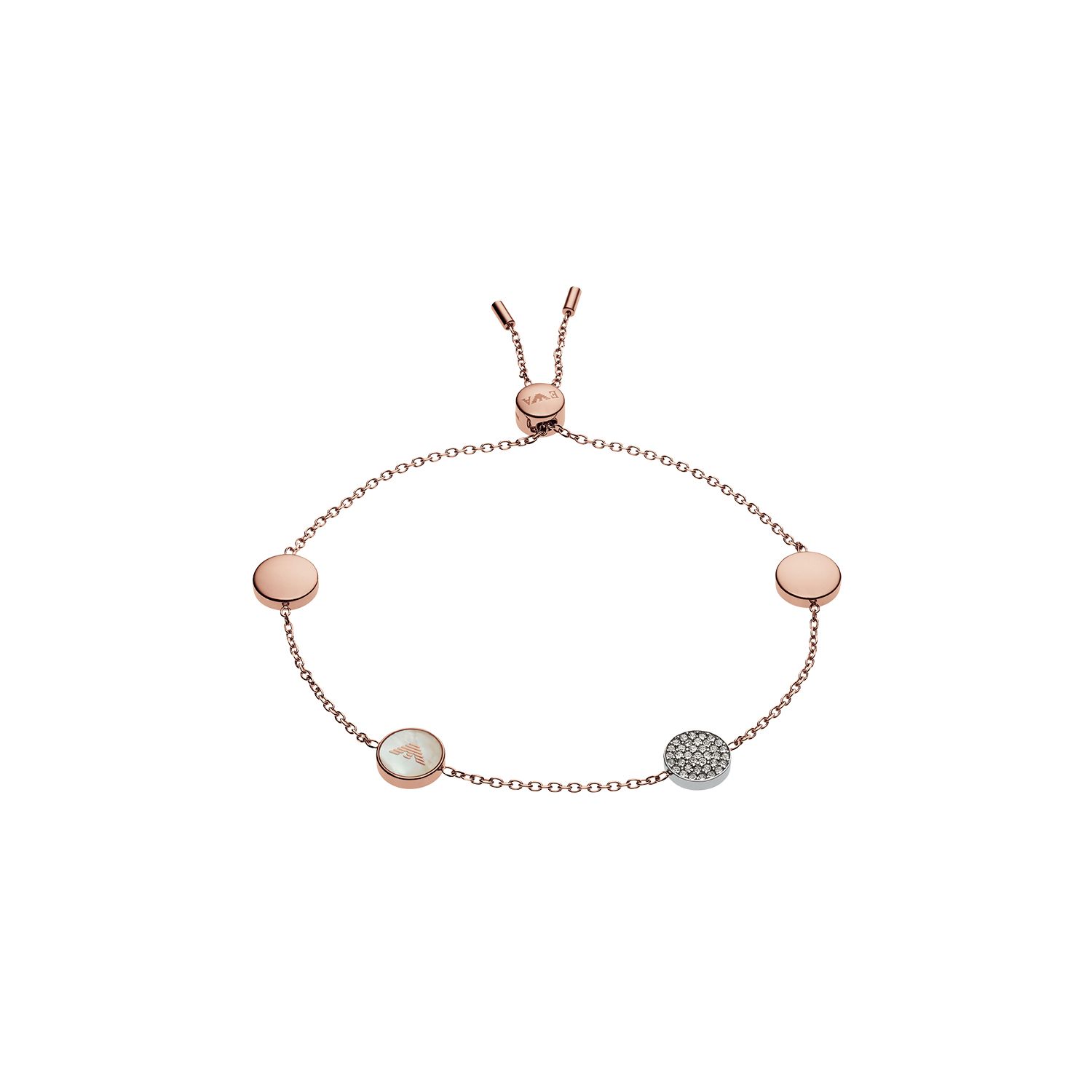 

Armani Adjustable Round Mother Of Pearl Inlaid Diamond Bracelet Women Bracelets EGS2308221 Basic Packaging
