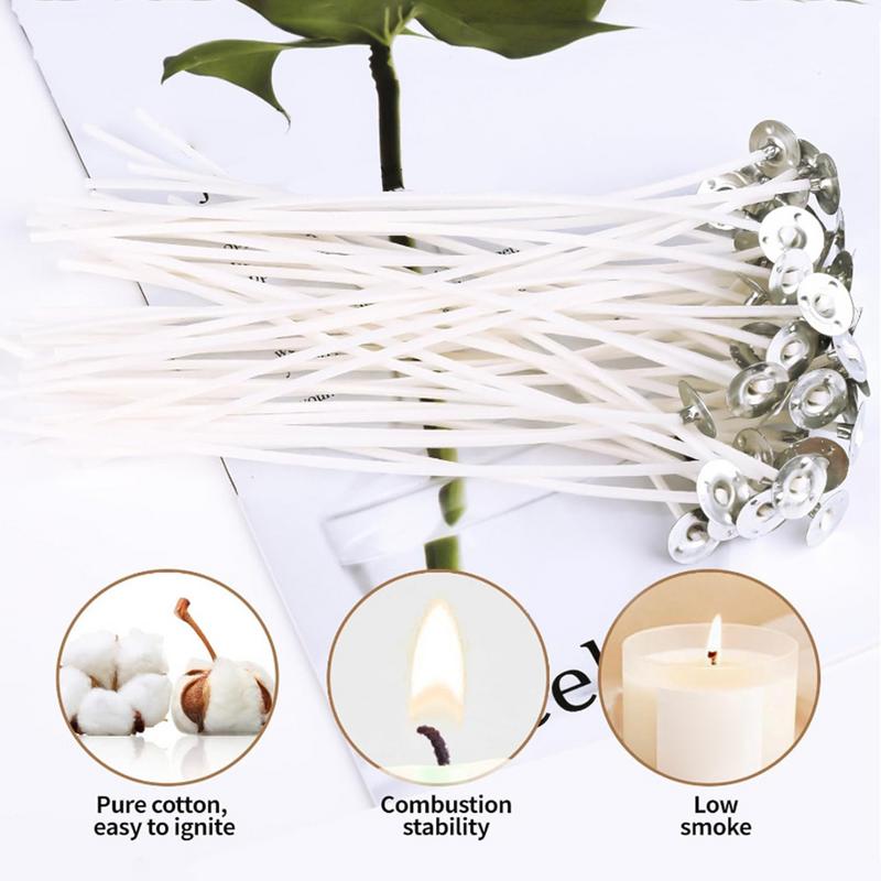 Candle Making Wicks Reusable Cotton Candle Wicks With Tweezer And Sticker Portable Crafting Accessories Wax Supplies For Home