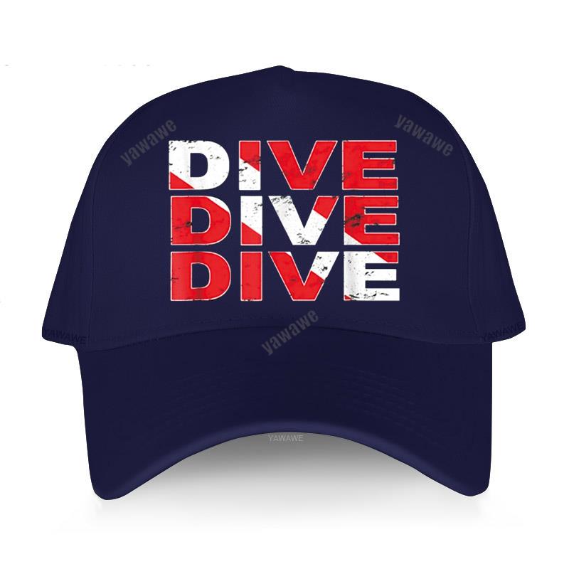 New Arrival Solid Baseball Caps Men Summer Breathable Golf Hat DIVE - Diver Flag Teens Fashion Brand Cap Female Leisure Hats