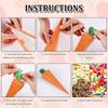 25PCS Happy Easter Candy Box Easter Carrot Snack Decor Gift Storage Box 17CM Paper Cookies Snack Packing Box