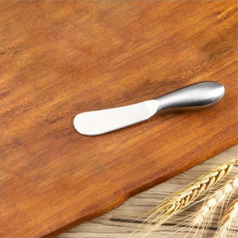 1Pc Stainless Steel Butter Knife Cheese Slicer Ergonomic Jam Spreader Durable Kitchen Tool
