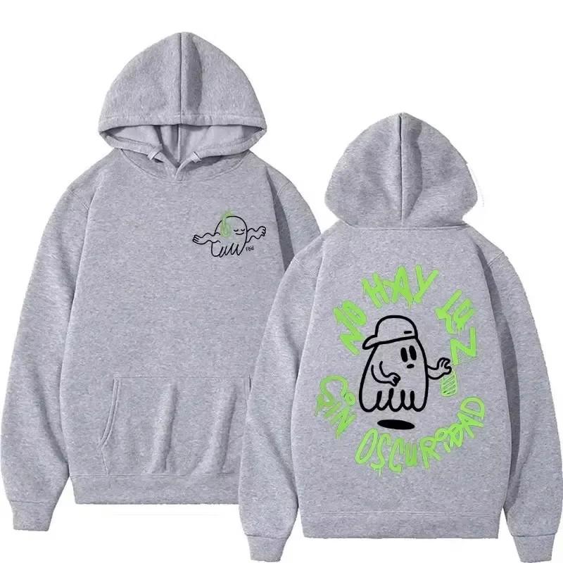 Sonbahar Erkek Kadın Kapüşonlular Anime Hayalet Baskılı Unisex Moda Pullover Uzun Kollu Bol Günlük Vintage Sweatshirtler