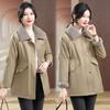 Parker Clothing Cotton Clothing Women's Winter Mid-length Ins Plus Velvet Thickened Loose Waist Casual Cotton Jacket