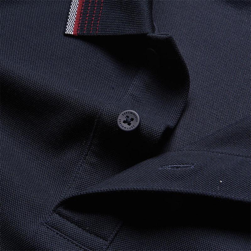 Septwolves Men's Spring Business Casual Long-Sleeve Polo T-Shirt
