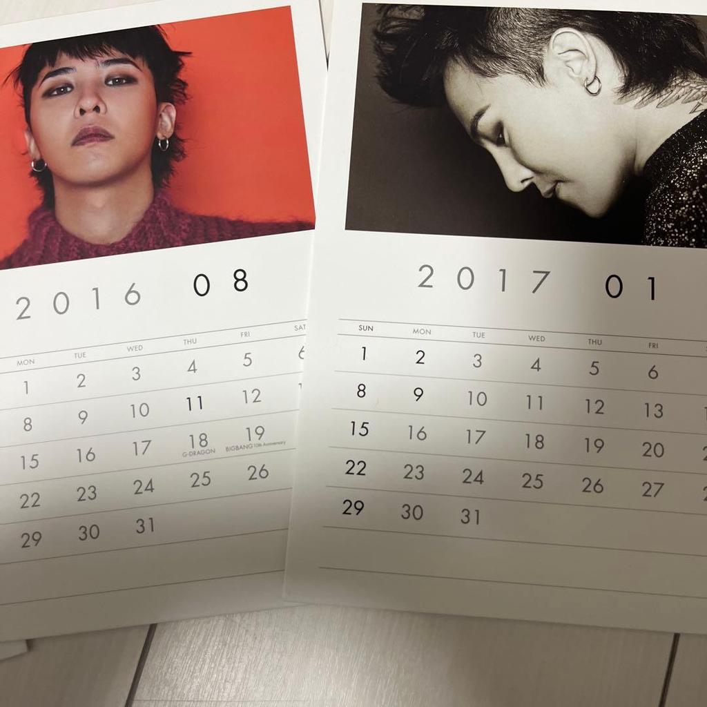 [USED] BIGBANG Bonus Note Calendar 2017
