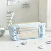 Large Capacity Pen Bag Transparent Window Stationery Storage Pouch Special Design Pencil Case  DIY