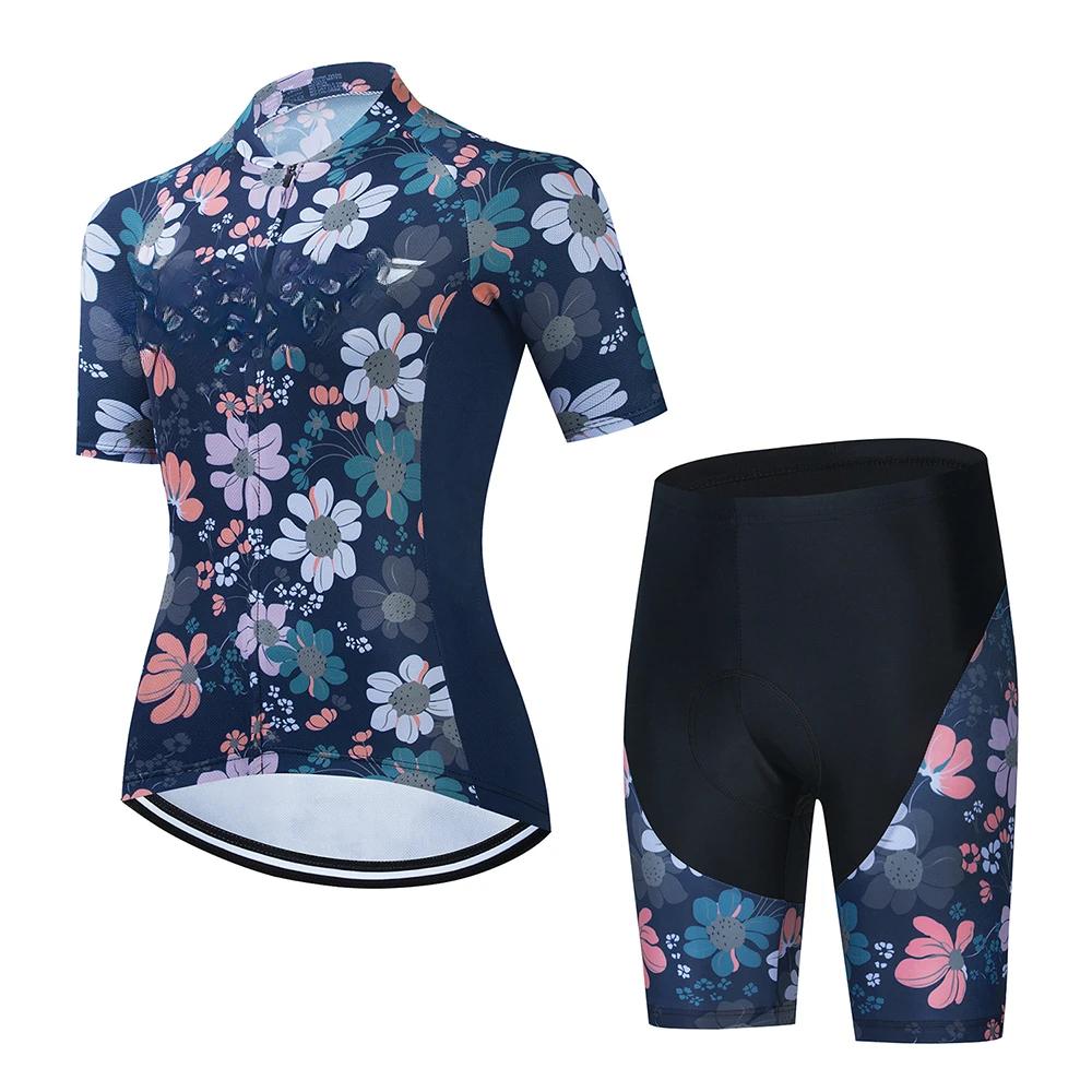 2026 Summer Breathable Cycling Suit Set Mountain Bike Female Women Sportwear Cheap Wholesale Women Clothes Woman Clothing Women's Cycling Shorts Sets