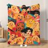 Fflannel Blanket 1pc Portraits with Glamorous Styles Soft Comfortable and Warm This Nap Blanket/sofa Blanket Is Suitable for All S