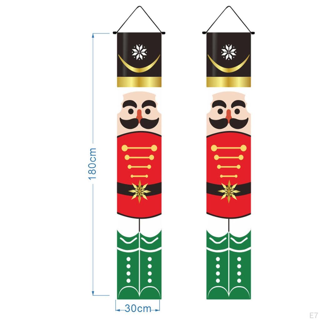 Couplet Porch Sign Nutcracker Curtain Hanging Door for Garden Party Garage
