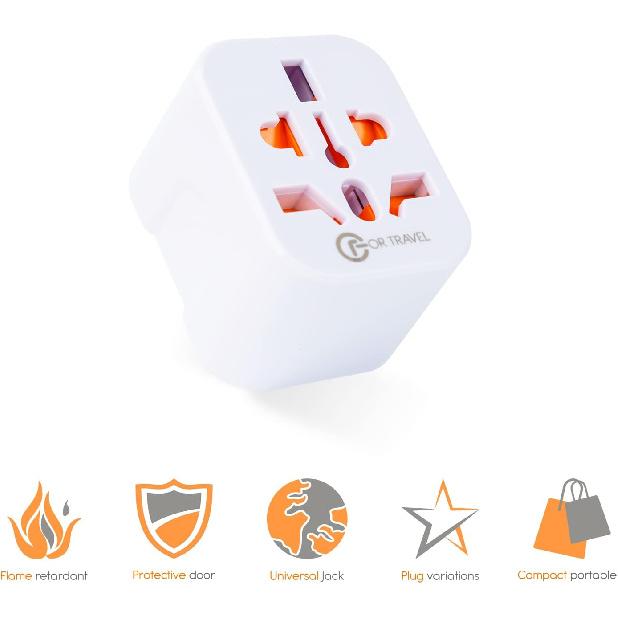 FORTRAVEL Universal to Janan Outlet Plug Adapter, Universal Travel Plug Adaptor,China 3 Prong to 2 Prong Plug Adapter, Thailand Travel Adapter, Plug