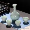 Retro Chinesisches Keramik-Schnapsset
