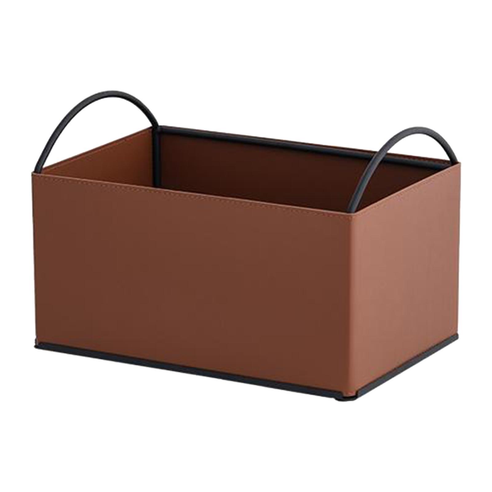 

Desktop Storage Organizer Modern Valet Tray for Bathroom Counter NightStand коричневий