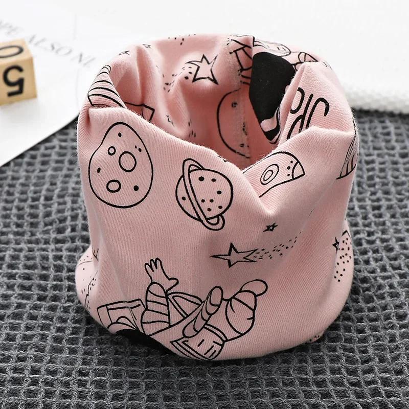 Autumn Spring New Cotton Baby Scarf Children Snood Cartoon Kids Scarfs Boys Girls Neck Ring Scarves Collar Warm Neckerchief