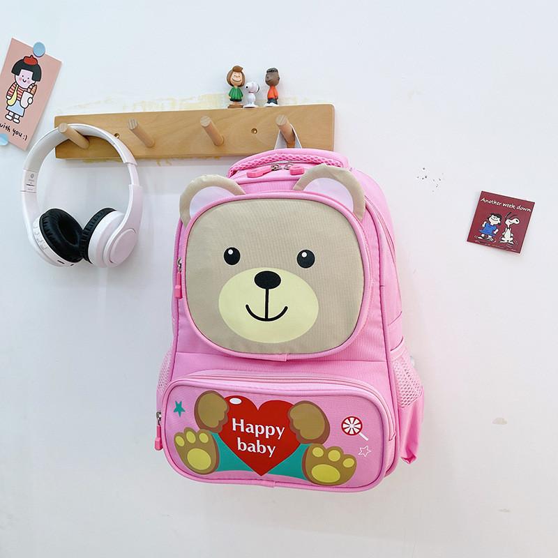 Adorable Cartoon Bear Backpack For Kids Durable Nylon Lightweight Design