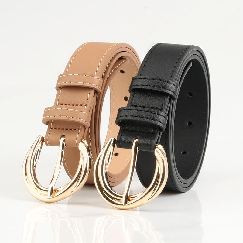 Women'S Belt Fashion Alloy Belt Simple Personalized Decorative Dress Jeans Belt
