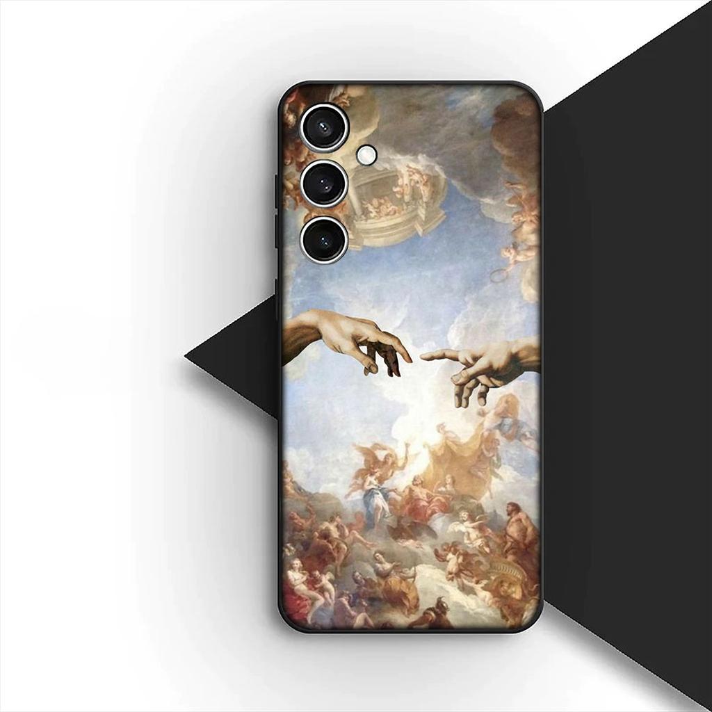 Cover for Motorola Moto G55 G45 G75 G85 G35 Edge 50 30 Fusion 40 NEO Ultra Pro Phone Case Fresco Michelangelo Creation of Adam