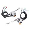2pcs 22mm Motorcycle Drum Brake Handlebar Switch Left Right Aluminum Alloy Silver Replacement for JH70 JH90