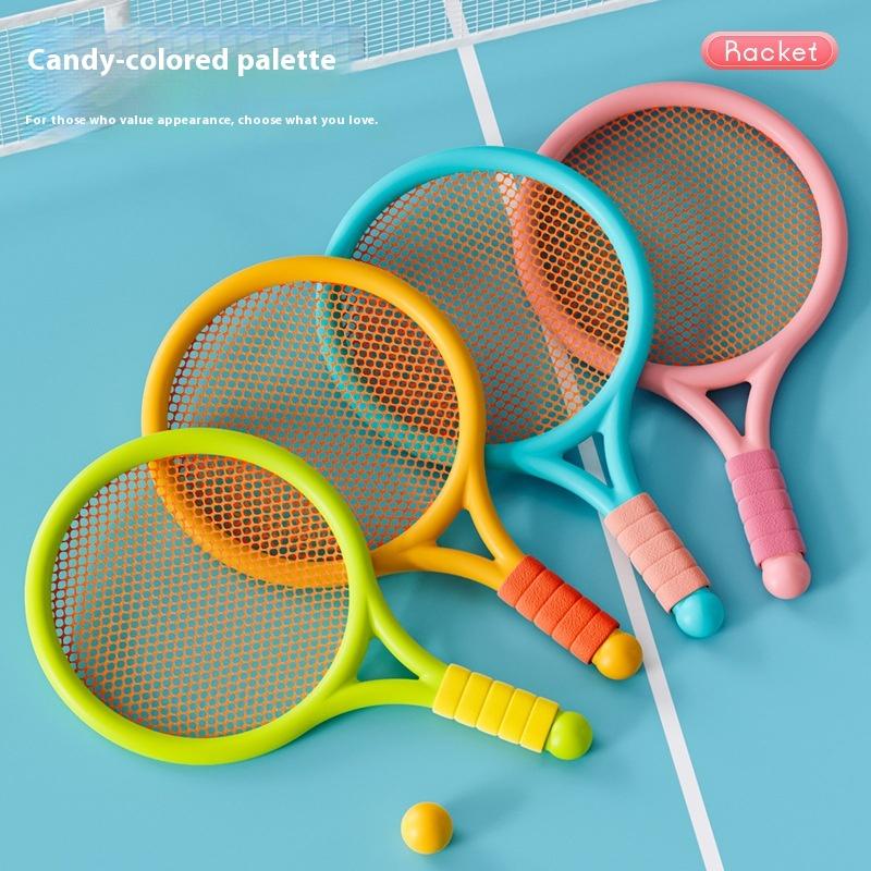 1 Setlightweight Children Tennis Badminton Tennis Racquets Kids Badminton Rackets Kit Parent Child Interactive Toys For Children