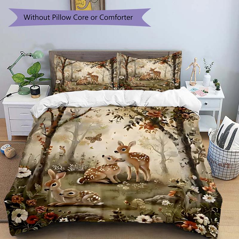 

3pcs Anime Cartoon Design Comforter Set with One Quilt Cover and Two Pillowcases (No Core) - Home Decor, Festival Gift, Polyester Fabric, Suitable for 135x200cm