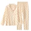 Baby cotton pajamas women's spring and autumn pure cotton spring long-sleeved floral sweet thin loose and comfortable homewear set