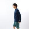 Champion Long Sleeve Long Crew Men's T-Shirt, Navy, Sleeve, Neck, 100% Cotton, One-Point Logo, Basic, C3-Z413