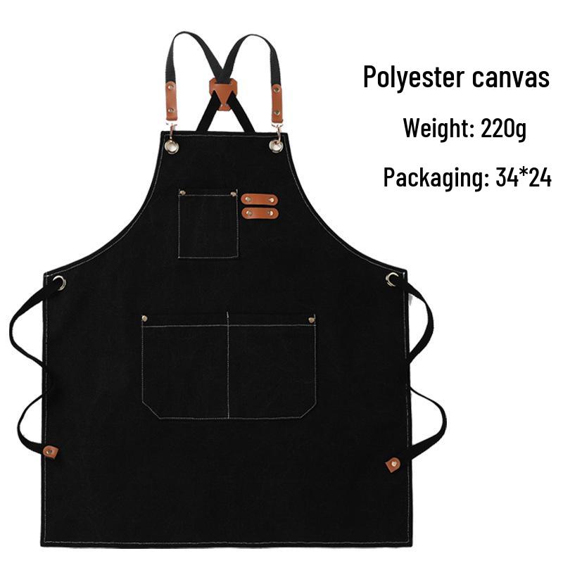 16 Oz Thick Canvas Apron with Logo for Painting and Gardening