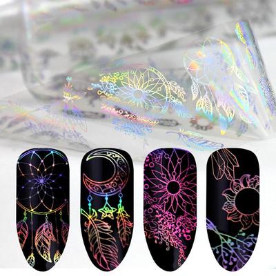 New 1Roll Dream Catcher Nails Art Decorations Laser Transfer Foil Stickers Manicure Declas For Nail