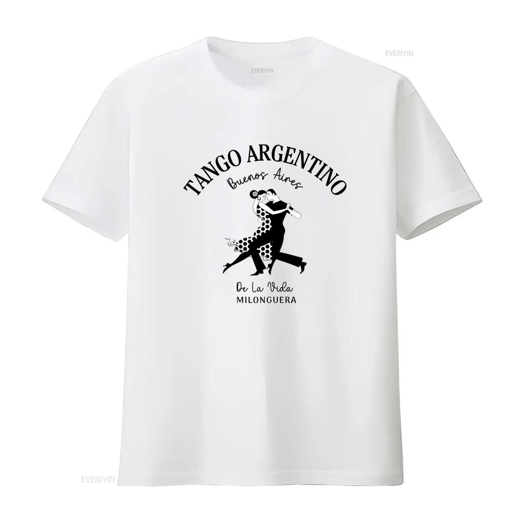 Tango Argentino Buenos Aires Soft Comfortable Argentina T Shirt vintage Washed Stretched streetwear Top For Everyday Wear