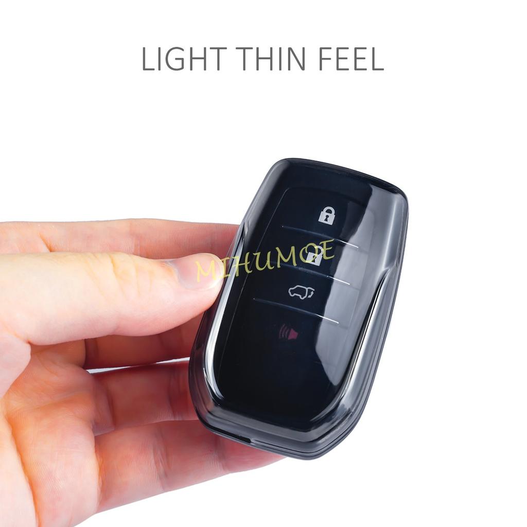 Black Transparent Key Fob Case Cover For Toyota Corolla Cross Sienna Venza Harrier Hilux Tundra Mirai Land Cruiser