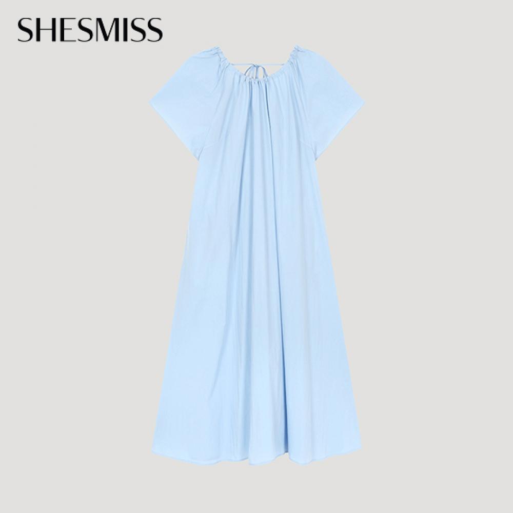

She S Miss Хлопковое платье с присборенными бретельками Swwopo21130 LL light blue/55