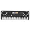 61 Keys USB Electronic Organ Kids Electric Piano with Microphone Black Digital Music Electronic