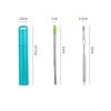 Telescopic Foldable Steel Straw Reusable Metal Drinking Straw with Storage Case Brush for Birthday Party Milk Juice Drinks