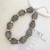 Irregular acrylic textured bead collarbone chain suitable for women's daily and party wear
