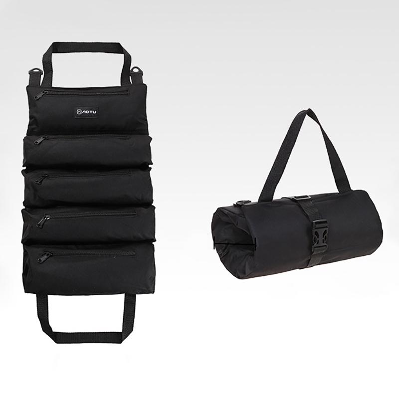 Werkzeugrolle, Mehrzweck-Werkzeugtasche zum Aufrollen, Schraubenschlüsselrolle, Werkzeug-Organizer-Eimer aus Segeltuch, Aufbewahrungskoffer für Erste-Hilfe-Sets für Autos