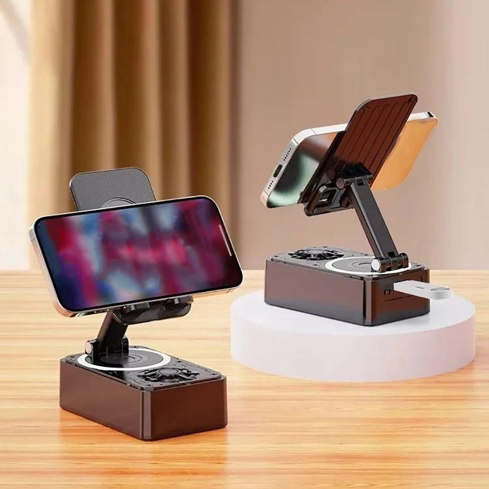 4-in-1 Wireless Bluetooth speaker Anti-Slip Pads Phone Holder with Microphone  Karaoke Party